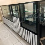 3 Metre Siyah Beyaz Bankolu Pasta Dolabı