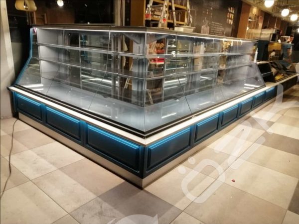 V Cam Köşeli Pastane Dolabı