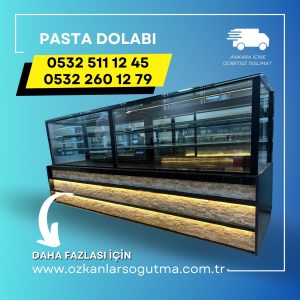 Doğal Taş Dekorlu Pasta Dolabı